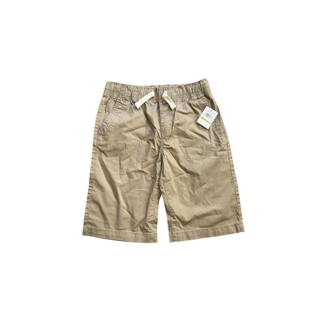 Lucky Brand Shorts Boy's Medium 10/12 Khaki Dock Elastic Waist Drawstring